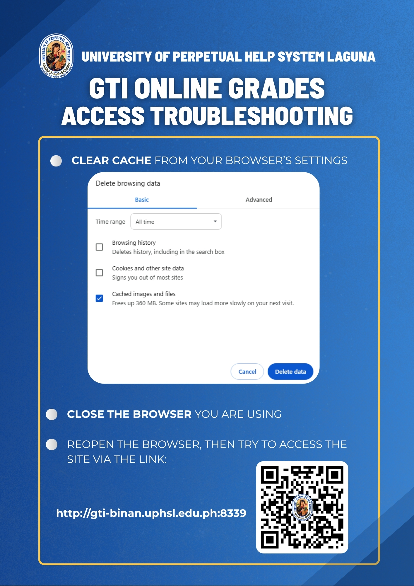 GTI Online Grades Access Troubleshooting Guide